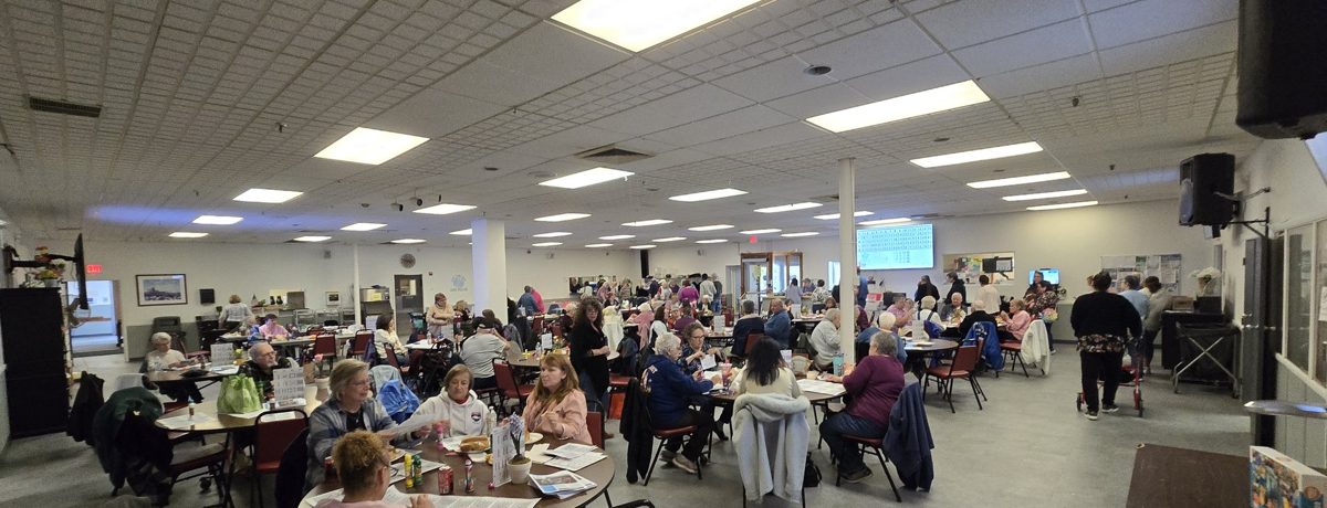 Seniors playing bingo at Aging Well Inc. in Woonsocket