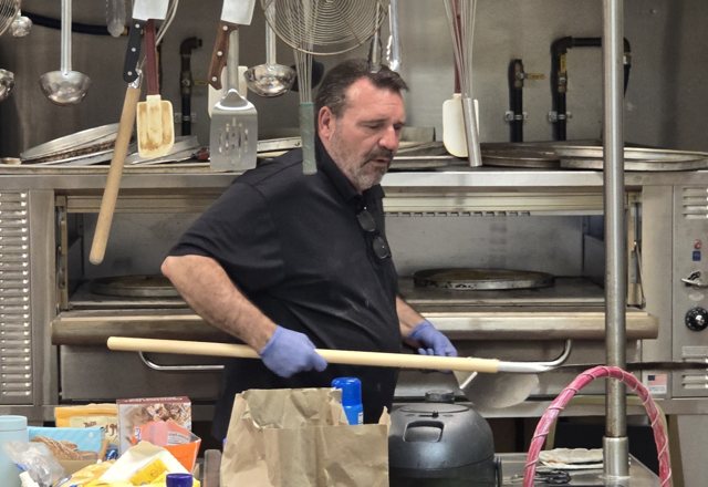 Preparing meals in the Aging Well kitchen