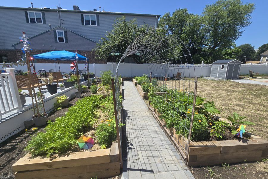 The community garden and grounds